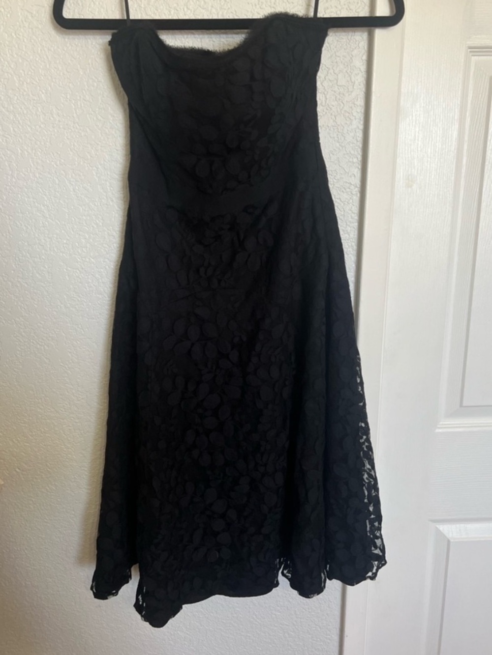 Rachel Roy Black Lace Strapless Fit & Flare Dress Elegant Cocktail Party